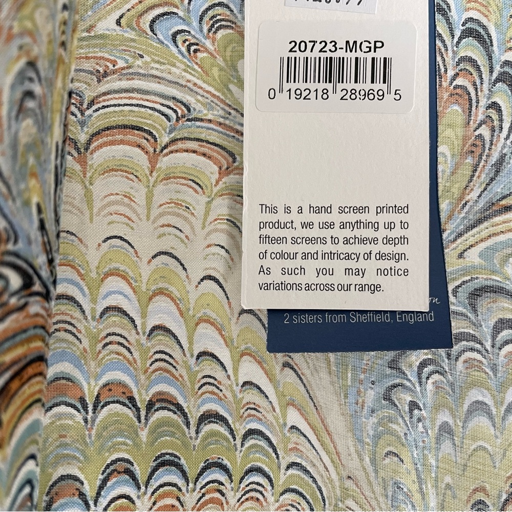 One Hundred Stars Long Kimono Marbled Green - Picture 7 of 8